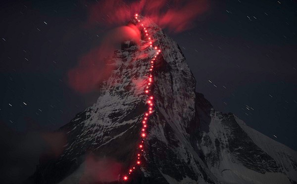 Swiss mountaineering brand Mammut has teamed up with mountaineering photographer Robert Böesch to capture stunning images of mountain climbers ascending the Swiss Alps.