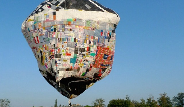 Solar-Powered Balloon Made from Recycled Plastic Bags
