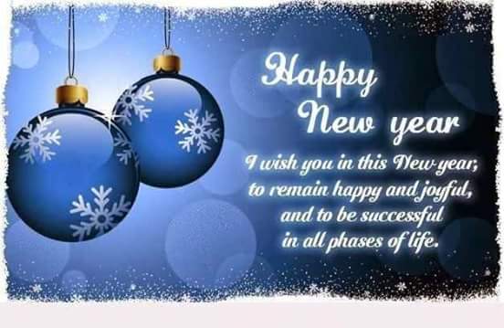 Wishing you all a very Happy and Prosperous New Year
